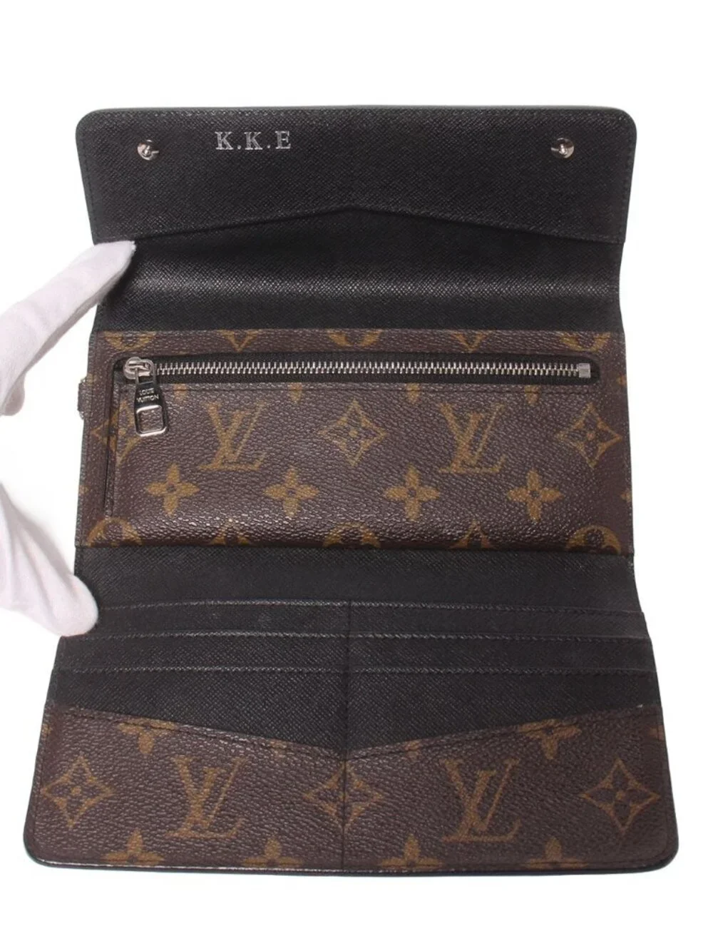 Louis Vuitton Trifold Wallet Portefeuille Long Monogram Macassar